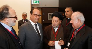 سماحة السيد صالح الحكيم مع الرئيس الفرنسي هولاند